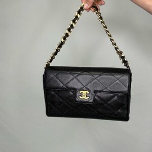 Chanel Vintage Caviar single flap bag